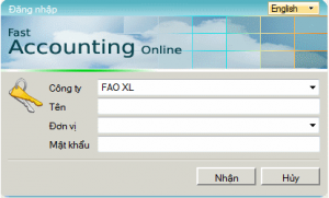 Đăng nhập vào link Fast Accounting Online