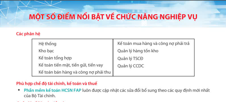 Các Nghiệp vụ của Fast Accounting For Public Sector ( HCSN )