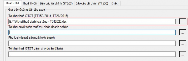 Khai báo đường dẫn phần mềm HTKK thuế 